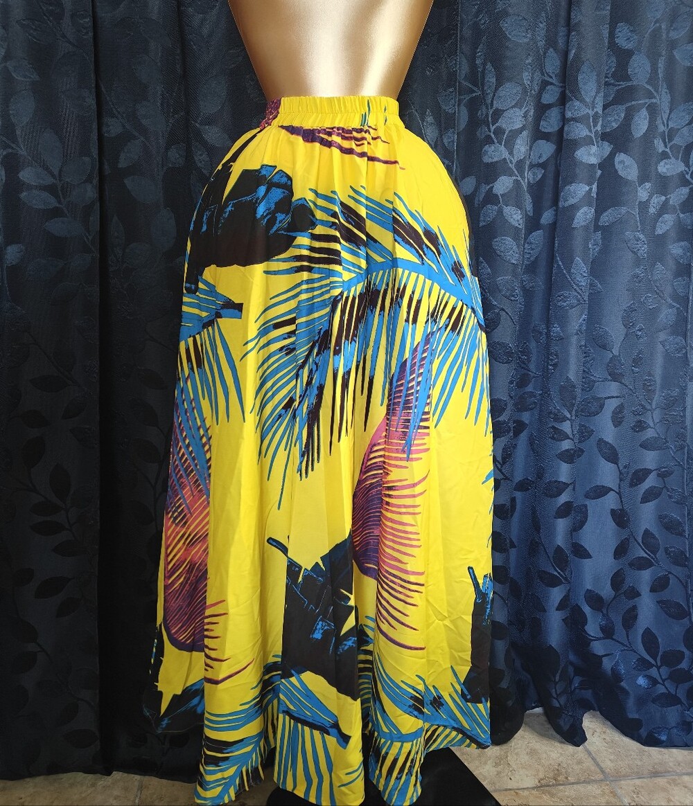 Tropical Print Maxi Skirt